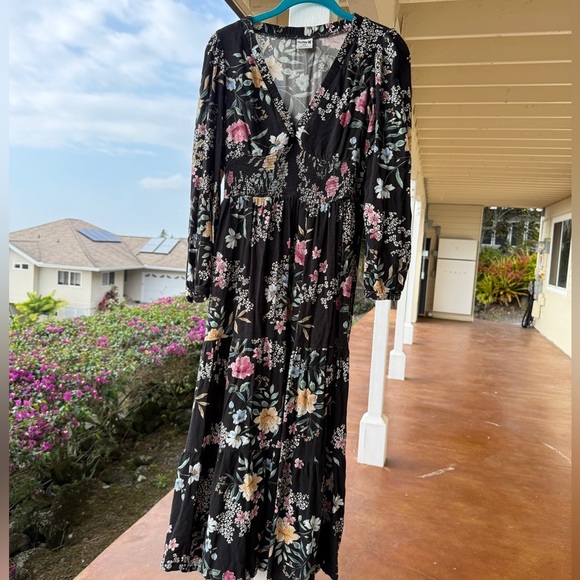 Hurley Floral Black Midi Dress​ - Picture 4 of 7